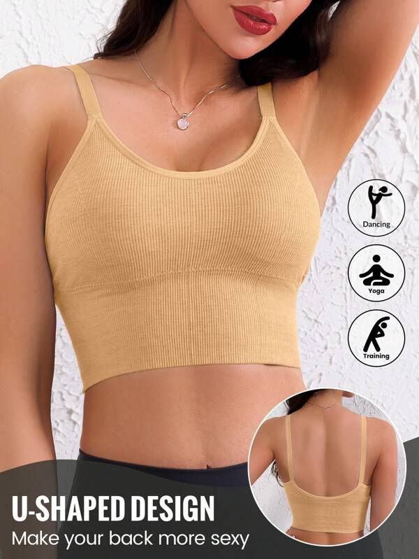 Women's Sports Leisure Thin Padded Wire-Free Supportive Sports Bra