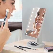 InnovaGoods Perflex Touch LED Tabletop Mirror, Illuminate Your Face And Style Your Makeup - With LED Mirror Function, Touch, And Elegant Design - Ideal For The Bathroom And Vanity ⚫ FREE Shipping ✅ Delivery Within 24/48 Hours To Spain (Peninsula)