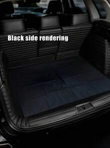 1Pc 27.5*47.2In Waterproof And Stain Resistant Car Trunk Mat – Universal Foldable Trunk Liner For Sedans SUVs Trucks, Polyester Cargo Mat Provides Excellent Protection Against Water Spills And Dirt, Easy To Install And Clean, Keeps Interior Tidy, Enhances Vehicle Interior Protection, Auto Accessories Floor Mats Seat Covers Compatible Trunk Protector
