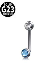 AVYRING 1pc Titanium Christina Barbells, 14G Internally Threaded VCH Belly Rings, Cubic Zirconia L Bent Christina Piercing Jewelry 10mm - Multicolor - View 5