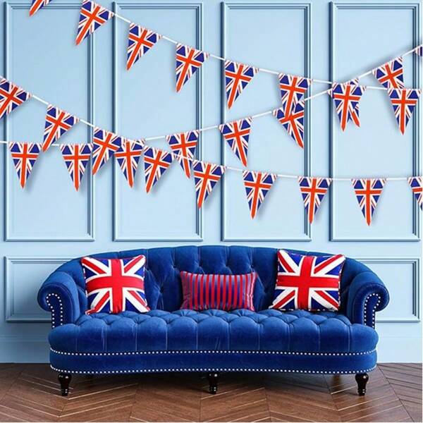 UK Flags British String Flag Banners For Patriotic Events Independence Day Sports Bars Inside Outside Decoration