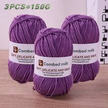 Boules de fil de 150g pour le DIY, le tricot, le crochet, la fabrication d'accessoires d'automne/hiver comme les écharpes, les chapeaux, les pulls, les chaussures, les vêtements et les artisanats faits main. 1 à 3 boules par 150g