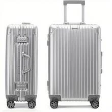 スーツケース アルミ合金ボディ キャリーケース TSAロック 機内持ち込み オールアルミ合金 大型 キャリーバッグ 大容量 静音 耐衝撃 軽量 海外旅行 出張 - シルバー - チェックする 1