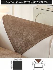 1pc All Season Sofa Cushion Cover, Modern Minimalist Non-Slip Sofa Seat Protector, Dust-Proof And Washable Sofa Slipcover, Brown Soft And Fade-Resistant, Pet-Friendly, Fits L-Shaped And 1/2/3/4 Seater Sofas For Bedroom, Office, Living Room - Brown - View 18