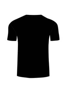 Men's Black With Red Heart Print T-Shirt, Polyester Round Neck Short Sleeve T-Shirt, Casual Street Wear, Loose Fit, Plus Size - Multicolor - View 3