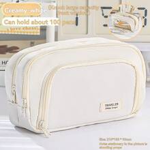 Tikplus Large Capacity Pencil Case, Big Pencil Box With 4 Compartments, Lightweight Zipper Pencil Bag, Suitable For Girls, Teens, Stationery Storage Bag, Cosmetic Bag, Suitable For Women And Men,For School Supplies,Back To School - Multicolor - View 2