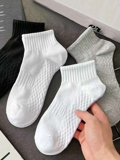 10/5 Pairs Of Breathable Sports Socks, Unisex Odor-Resistant Short Socks, Moisture-Wicking Anti-Bacterial Lightweight Ankle Socks For Workout And Casual Wear, Autumn/Winter