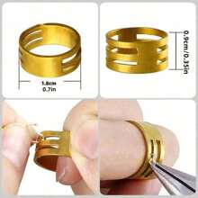 2 piezas/1 pieza Alicates de 12 cm hechos a mano DIY, 1 anillo dorado, y 1 anillo dorado que se pueden usar para hacer y reparar varios accesorios de joyería