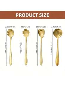 1 Set di bicchieri in vetro, bicchieri per uso domestico, cucchiaio per mescolare con manico lungo, cucchiaio in acciaio inossidabile, adatti per bere caffè, tè ai fiori, acqua quotidiana, forniture scolastiche