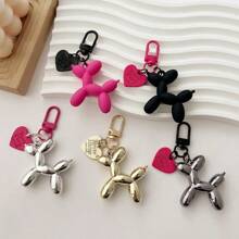 1 buc Unisex Balon Câine Breloc Aliaj În formă de Inimă Desene Animate Versatil Geantă/Chei Mașină Charm Cadou Accesorii Auto Geantă Charm Școală Drăguț Goth Y2K