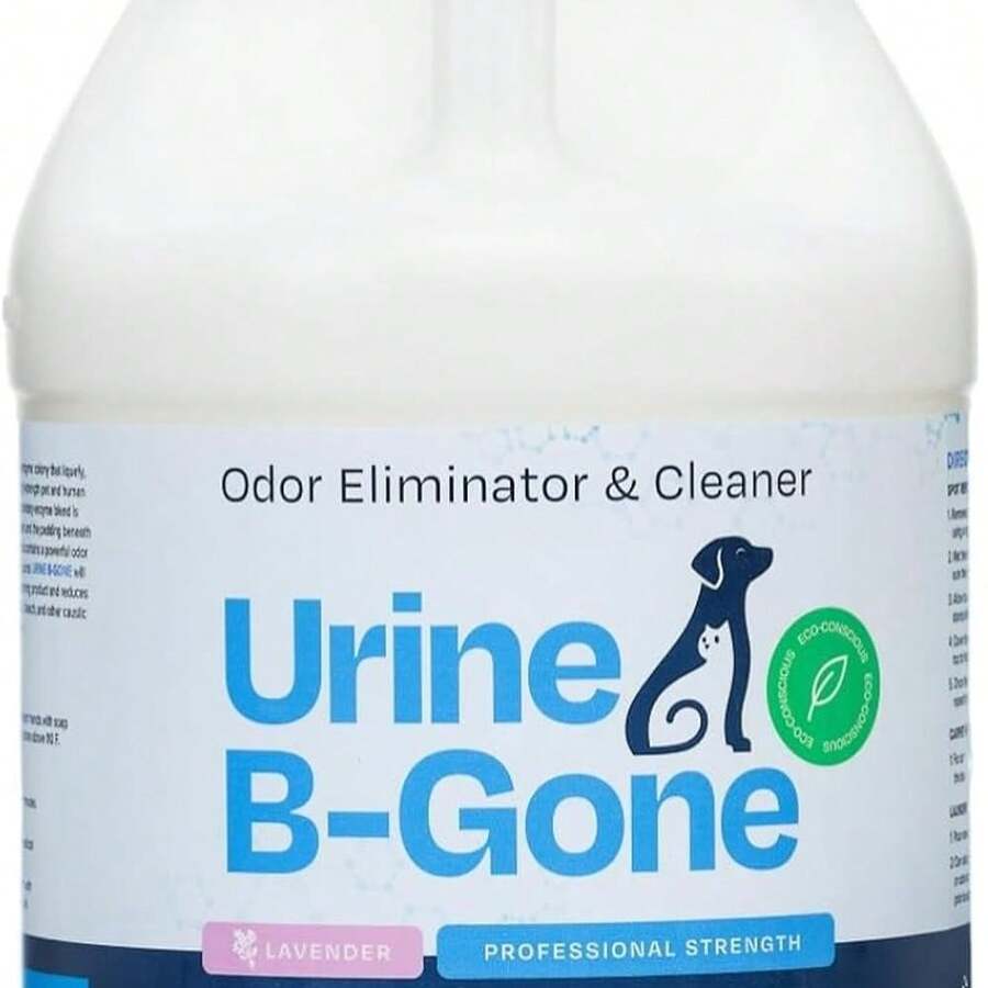 KINZUA Urine B-Gone, Professional Enzyme Odor Eliminator & Pet Stain Remover, Human, Cat & Dog Urine Cleaner, Effective On Laundry, Carpets & More, Original Scent, 1 Gallon - Lavender - View 1