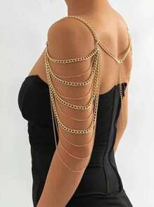 1 pezzo Catena per il corpo asimmetrica e a più strati con nappine, gioiello di moda affascinante per donne,regalo per feste e festival per amici