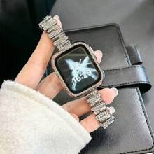 1 Peça Pulseira de Relógio de Metal para 49mm 45mm 46mm 44mm 42mm 40mm 41mm 38mm, Pulseira de Relógio de Metal Fashionable para Series 1-10, SE, Ultra 6-1