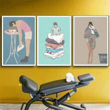 1pc Laundry Day Art Poster Good Quality Prints And Posters Vintage Room Home Bar Cafe Decor Aesthetic Posters Waterproof Paper ,Wall Art With Frame