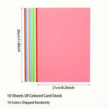 50 Sheets A4 Double-Sided Colored Paper - Multipurpose 10-Vibrant Colors Copy Paper For DIY Crafts, Origami, Art Projects, Party & School Decorations,Color Printing Paper, Cardboard,School Supplies,Back To School