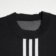 Adidas 条纹时尚女式短袖连衣裙 HB3572 - 黑與白 - 查看 4