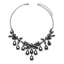 4pcs/Set High-End Tassel Jewelry Set Includes Necklace, Earrings, Bracelet, Ideal For Brides, Weddings And Parties - Black - View 7