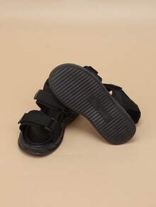 Kids Fashion Strap Sandals, Summer New Casual Thick Bottom Roman Shoes, Girls Vacation Shoes - Black - View 8