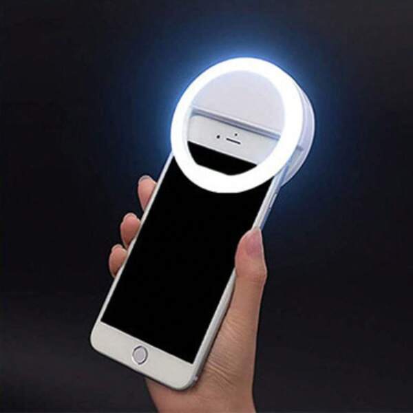 1 pièce Lumière selfie ronde portable, anneau lumineux selfie, mini-clip LED d'appoint, lampe selfie LED d'appoint, pour téléphones portables et ordinateurs, maquillage, conférences Zoom, diffusion en direct, Vlog, selfies et appels vidéo parfaits 150mAh