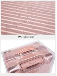 1pc Heavy-Duty Waterproof Clear Suitcase Protector Cover | Scratch & Dustproof Luggage Protector With Reinforced Edges & Transparent Design, Compatible With 20/24/28-Inch Bags, Travel Essentials For Airport, Train, Hotel - Ideal Gift For Travelers, Luggage Cover Protector, Durable PVC Material, Baggage Protection, Minimalist Style, Scratchresistant Fabric, Vacation Essentials