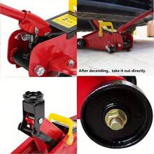 2 Ton Tonne Hydraulic Trolley Floor Jack With Plastic Storage Carry Case Car Van - Red - View 8
