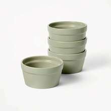4pc Stoneware Ramekin Set - Green - View 1