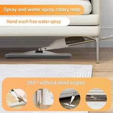 Mop Set With Spray Function 360° Flexible Head 3 Microfiber Pads Wet And Dry Use For Bathroom Kitchen Office - White - View 4
