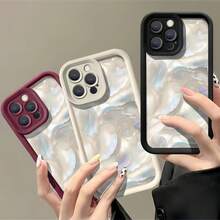 1 funda elegante para teléfono, no incluye cordón ni soporte, para 11, 12, 13, 14, 15, 16 Plus Pro Promax XR XS/X, fundas de silicona para teléfono, moda de alta gama, diseño de concha. - Negro - Ver 4