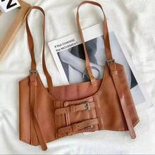 Women's Elastic Waist Trainer Belt, Extra Wide Waist Cincher, Suspender Design, Waist Slimming, Bust Lifting, Women's Waist Trainer - Camel - View 3