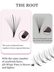 FOXYMEI 12 Reihen Wischige Vorbereitete Fächer Wimpern C/D Krümmung 5D 7D 9D Spike Wimpernverlängerung 8-15mm Hochwertige Wimpernbüschel Importierte Materialien Vorbereitete Volumen Fächer Wimpern Weich Leicht Natürlich Falsche Wimpern Wimpernbüschel, Einzelwimpern, Künstliche Wimpern