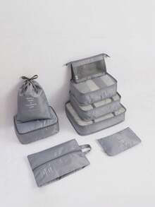 9pcs/Set Travel Packing Cubes, Large Capacity Zipper Organizer Bags, Hand-Held Travel Tote, Storage Bags, Mesh Bags, Cosmetic Pouch, Shoe Bag, Bottle Cover, Drawstring Bags, Regular Pouches, Luggage Bag, Underwear Organizer, Hospital Bag, Shirt, Underwear, Clothes, Cosmetics, Toiletries, Toothbrush And Toothpaste Waterproof Toiletry Kit,Boho Vibes - Multicolor - View 31