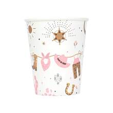 10 件/20 件西部女牛仔派对装饰餐具女牛仔生日派对用品包括盘子、餐巾、杯子，适用于狂野西部女牛仔主题派对装饰餐具 - 彩色 - 查看 6