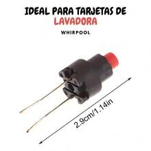 5 interruptores impermeables para lavadora, adecuados para el interruptor impermeable de la lavadora Whirlpool. - Negro - Ver 2