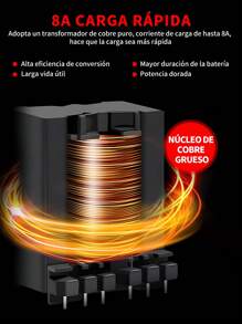 WTECH Cargador Rápido Para Inteligente Batería De Coche 12v 6a