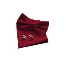 1 zestaw Męski Poszetka , Spinki do mankietów , I Muszka Komplety Biżuterii Odpowiedni Dla Wesela  I Imprezy