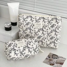 3 Pieces Makeup Bag Quilted Makeup Bag Silk Ribbon Makeup Bag Set Flower Travel Wash Bag,Room Decor, Bags,Makeup Bag,Vanity,Travel,Make Up Bag,Travel Essentials,Organizer,Storage,Travel Essential,Makeup Organizer,Makeup Bags,Toiletry Bag,Desk Organiser,Cosmetic Bag,Makeup Pouch,Make Up Organize,Vanity Accessories,Make Up Pouch,Makeup Bags,Cosmetic Bag,Makeup Organiser,Travel,Makeup Pouch,Bag,Vanity,Make Up Pouch,Travel Essentials,Pouch Bag,Travel Essential,Vanity Accessories,Small Makeup Bag,Makeup Pouch,Cosmetic Bag,Travel Essential,Large Capacity,Large Makeup Bag,Christmas Gifts,Pouch,Travel,Gifts For Women Travel Essential,Pouch,Clutch / Small Handbag, Makeup Organizer,Makeup Organize,Pouch,Brush Holder,Mini Pouch,Large Capacity Pouch,Gifts For Women,Christmas Gifts,Gift Ideas For Women - Black and White - View 8