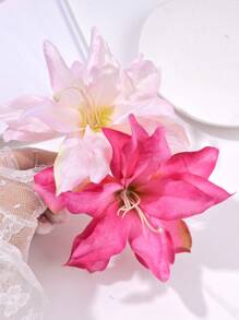 1pc Tropical Style Faux Flower Hair Clip, Suitable For Travel Photo Shoot And Outfit Accessory Claw Clips Hair Claws Hair Barrettes
