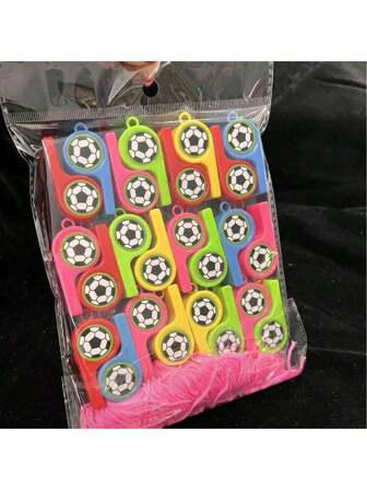 Random Color Inflatable Dragon Shaped Cheering Props & Referee Whistle For Birthday Party Or Football Match