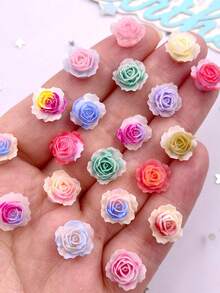 30 bức tượng nhỏ bằng nhựa hỗn hợp dễ thương, nhiều màu sắc, hoa hồng, mặt phẳng, đá giả, trang sức, thủ công, phụ kiện trang trí đám cưới, mùa hè, trường học - Hỗn hợp ngẫu nhiên 1 - Xem 2