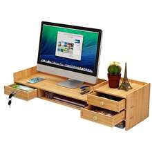 Wooden Desk Organizer With Drawers Office Supplies Computer Desktop Tabletop - 1 - View 3