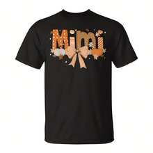 Mimi Pumpkin Fall Coquette Bow Tksgiving Mom Wo T-Shirt Aesthetic Y2K Style Summer Top, Loose Fitting T-Shirt For Outdoor, Home, Work Or Street Leisure, Soft And Durable Pure Cotton Fabric, Retro And Soft Design, I Gift For , Fashionable And Comfortable Shirt For Travel, Festivals Or Weekends - Black - View 1