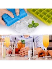 冰块托盘，可重复使用的硅胶冰球制作模具托盘，适用于家庭和商业用途，用于冰块、果冻、布丁