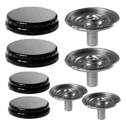 4 Tampas espalhadores para Boca de Fogão + 4 Queimadores para boca de Fogão Esmaltec Veneza/ Bali/ Ágata/ Munique/ Caribe