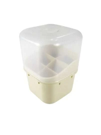 Porta Cubiertos con Division y Tapa  paquete 3pzs