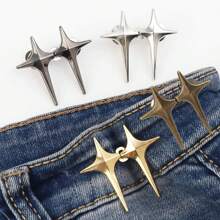 8 sets de boutons d'ajustement de la taille du pantalon en forme d'étoile, ensembles de boucles de ceinture réglables sans couture et sans outil, boucles de ceinture décoratives amovibles, boutons et épingles pour jeans, pantalons, jupes et manches larges