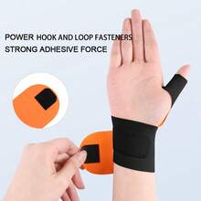 1 件轻质透气可调节腕托和拇指支撑，适合运动健身训练、工作、打字，柔软舒适 - 黑色 - 查看 4