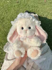 1pc Lilian Floppy Ear Rabbit DIY Handmade Craft Kit, Cloth Plush Doll Rabbit Gift, Holiday Gift, Birthday Gift, Decor, Cute Appearance, Gift, Doll, Game