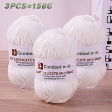 Boules de fil de 150g pour le DIY, le tricot, le crochet, la fabrication d'accessoires d'automne/hiver comme les écharpes, les chapeaux, les pulls, les chaussures, les vêtements et les artisanats faits main. 1 à 3 boules par 150g