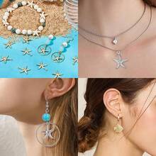 5Pcs Stainless Steel Sea Animals Shells Hollow Charms For DIY Jewelry Bracelet Necklace Earrings Making Small Pendants Findings - Multicolor - View 5