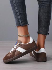 Neue Damen Farbblock Lässig Sport Schuhe, Große Größen 36-45, Damen Board Schuhe, leicht und atmungsaktiv Lässig Sneaker, modisch vielseitig, Schüler Schulanfang Schuhe, Frühling/Sommer